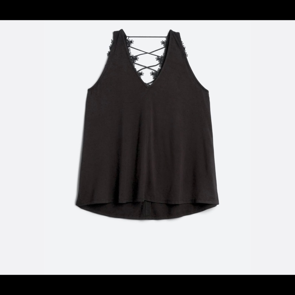 Joyce Lace Back Knit Tank NWT